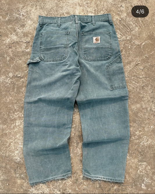 SUPER RARE CARHARTT 80s CARPENTER TEAL BLUE/GREEN