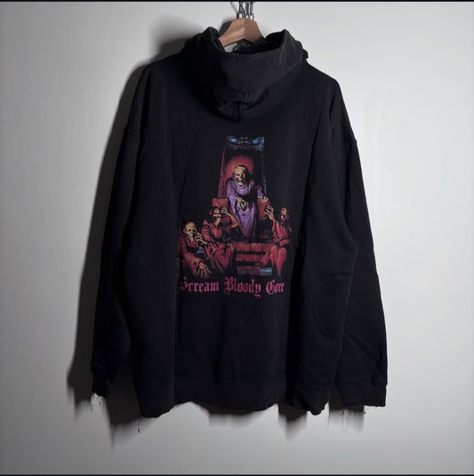 Hoodie with back print , thrift